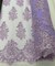 Lilac Sequin Embroidered Lace Fabric by the Yard, 54" Wide Floral Mesh Lace with Double Scalloped Edges